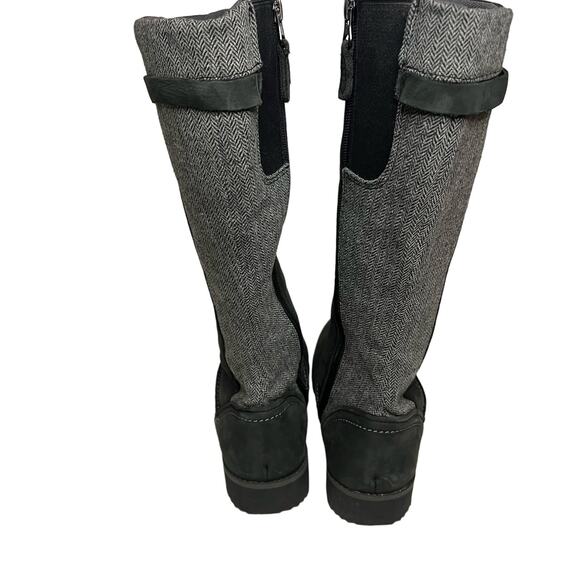 Eddie Bauer Women's Tall Boots Size 10 Trace Raven Black Gray Side Zipper - Picture 3 of 14